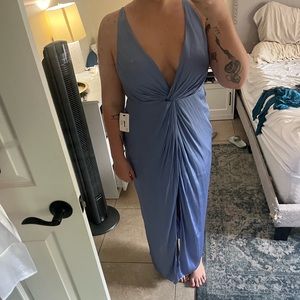 Satin Periwinkle Dress